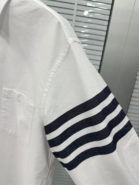 Thom Browne Classic 4-Bar T-Shirt White Gray Black - 42