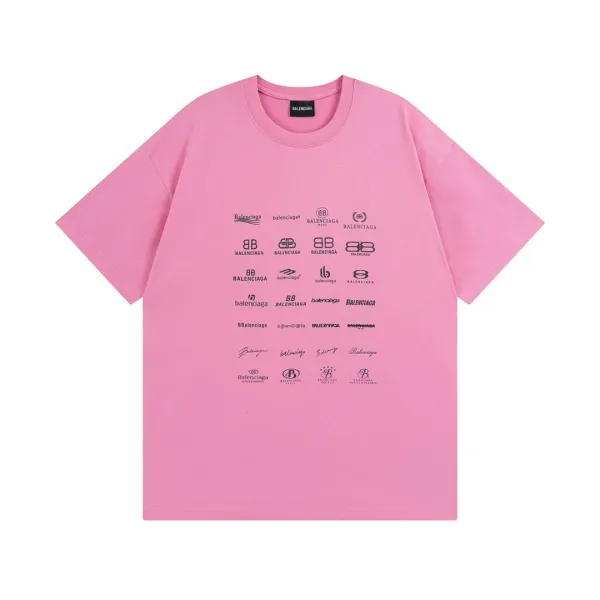 Balenciaga Logo Print Black T-Shirt - 17