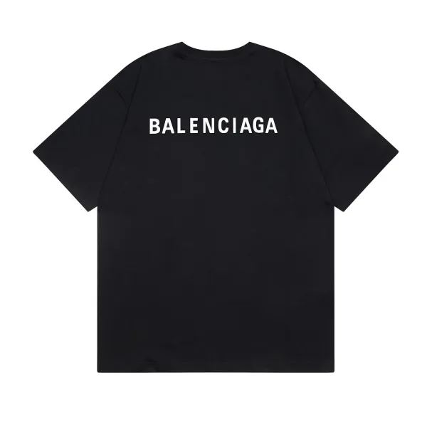 Balenciaga Logo Print Black T-Shirt - 1