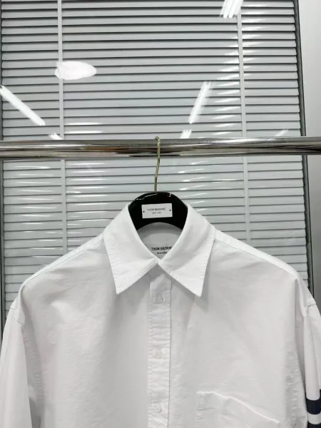 Thom Browne Classic 4-Bar T-Shirt White Gray Black - 38