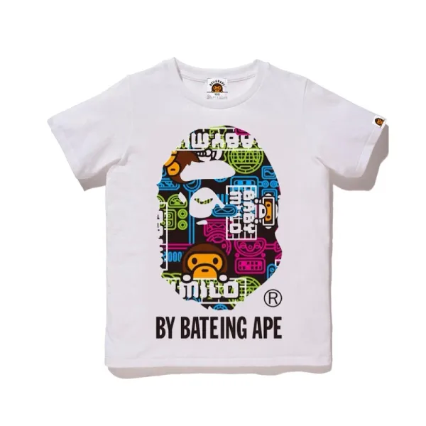 A Bathing Ape Milo Circuit Board Graphic T-Shirt White - 1