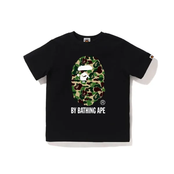 A Bathing Ape Camo Ape Head Black T-Shirt - 1