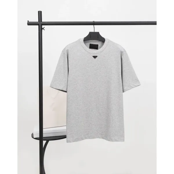 Prada Re-Nylon Logo T-Shirt Gray - 1