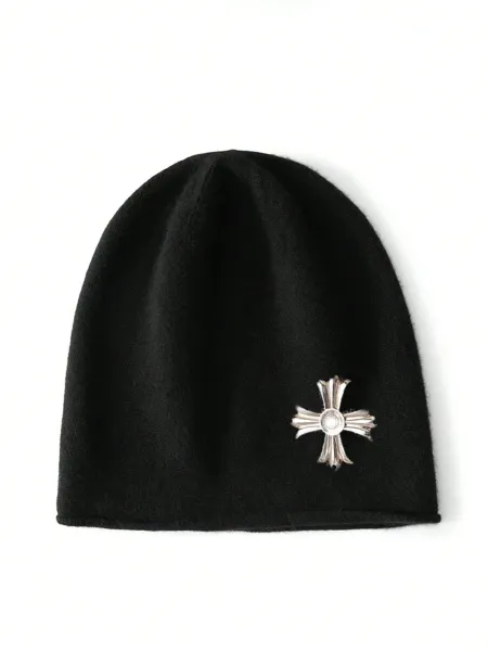 Chrome Hearts Cross Beanie Black Hat - 1