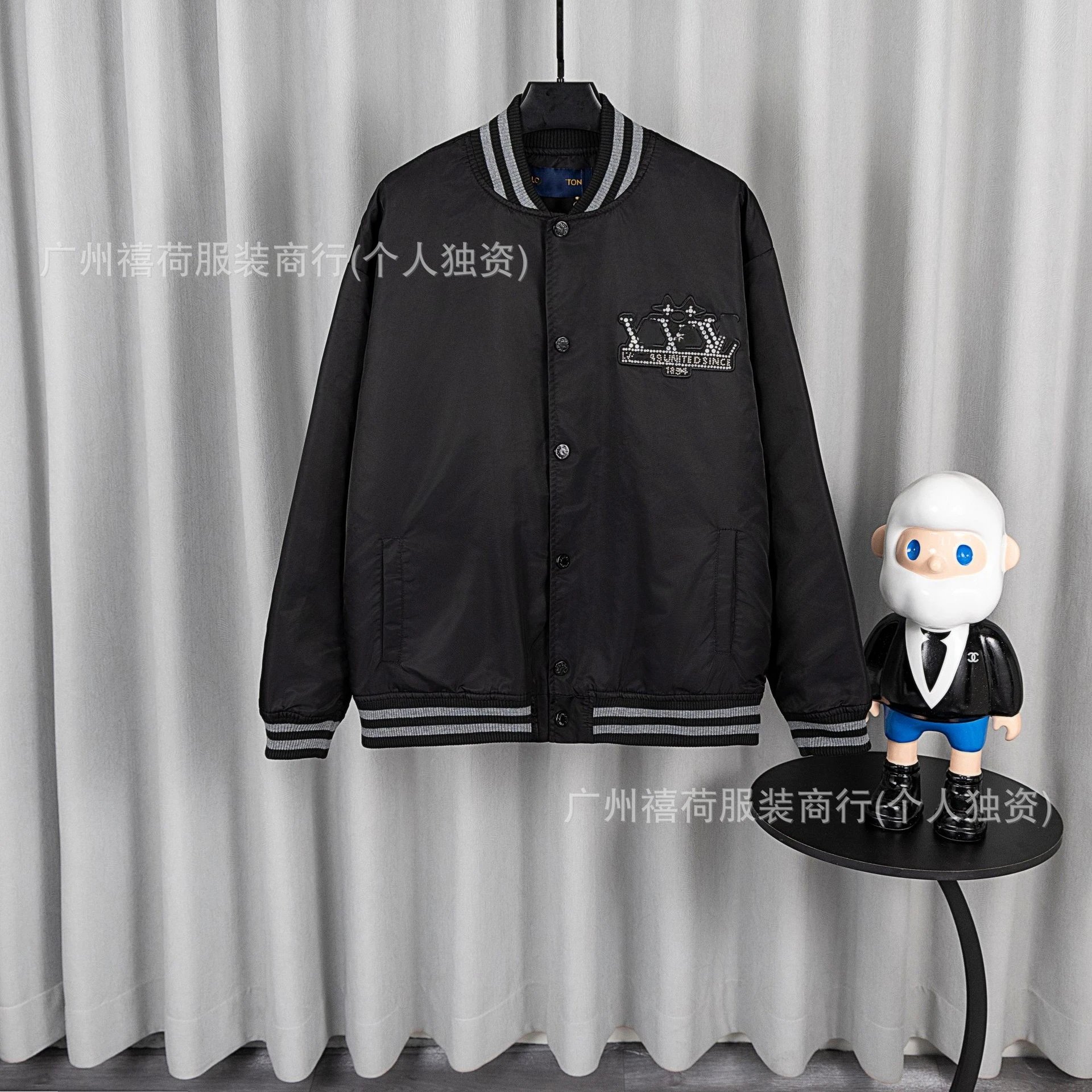 Classic Casual Jacquard Baseball Jacket photo 5