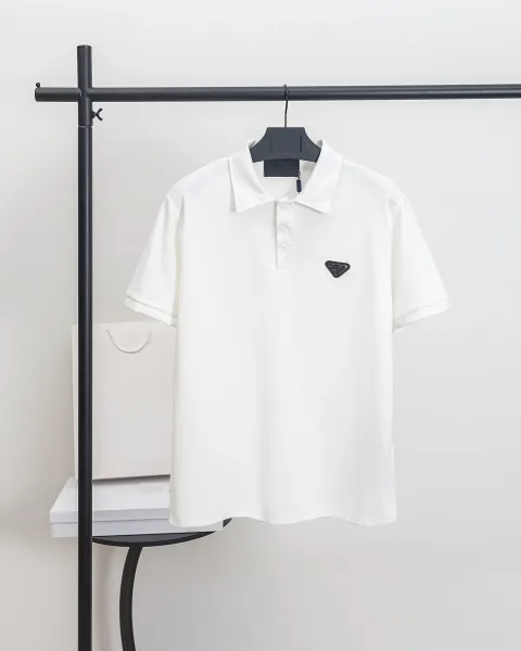 Prada Re-Nylon Triangle Logo White T-Shirt - 18