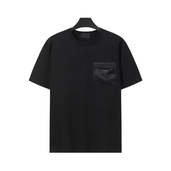 Prada Re-Nylon Triangle Logo White T-Shirt - 30