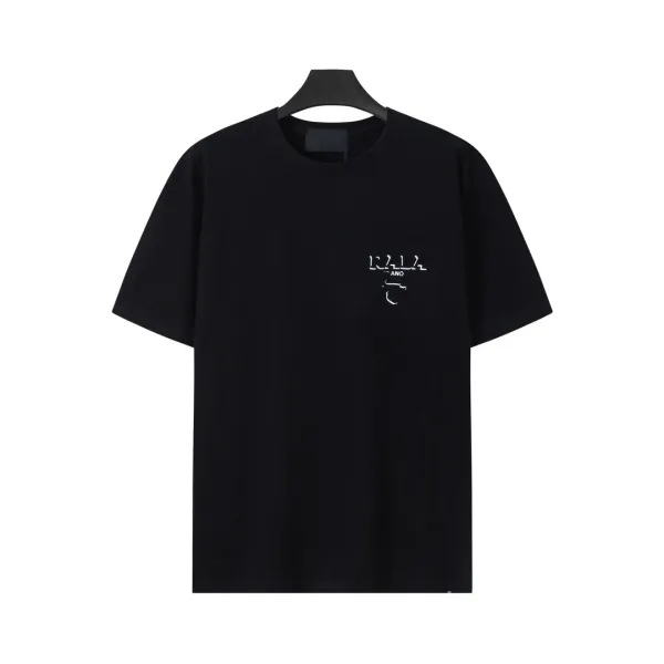 Prada Re-Nylon Triangle Logo White T-Shirt - 38