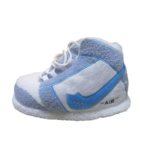 Off-White x Nike Air Force 1 'Fuzzy' Blue White Slippers - 1