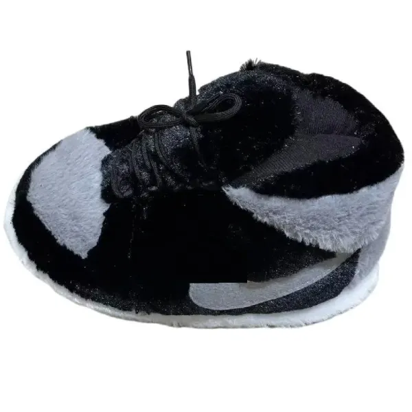 Nike Air Jordan 1 Low 'Bred' Inspired Plush Slippers - 1