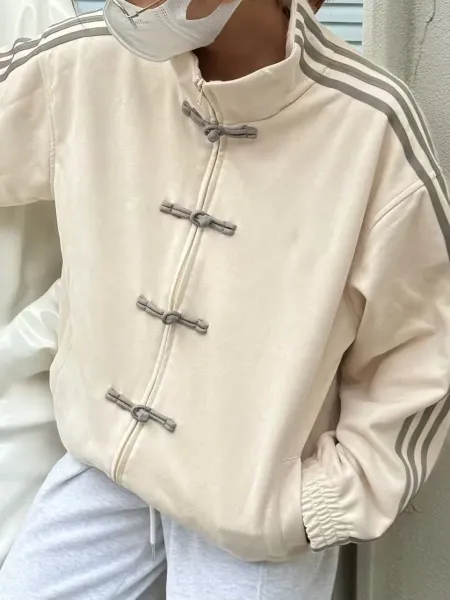 Adidas Originals Chinese Knot Jacket Beige Outerwear - 1