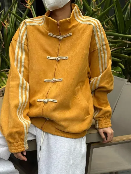 Custom中式盘扣运动风外套 Light Blue Track Jacket - 23