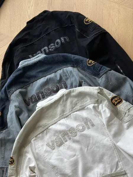 Supreme x Cordura Black Embossed Logo Motorcycle Jacket - 25