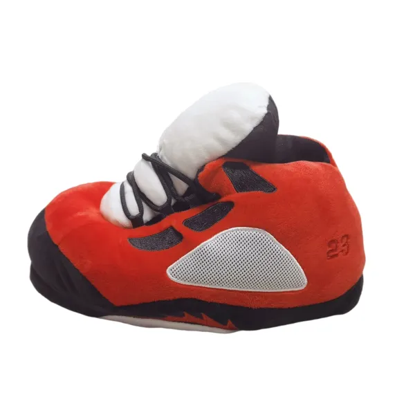 Air Jordan 11 Retro Red Orange Plush Slippers - 1