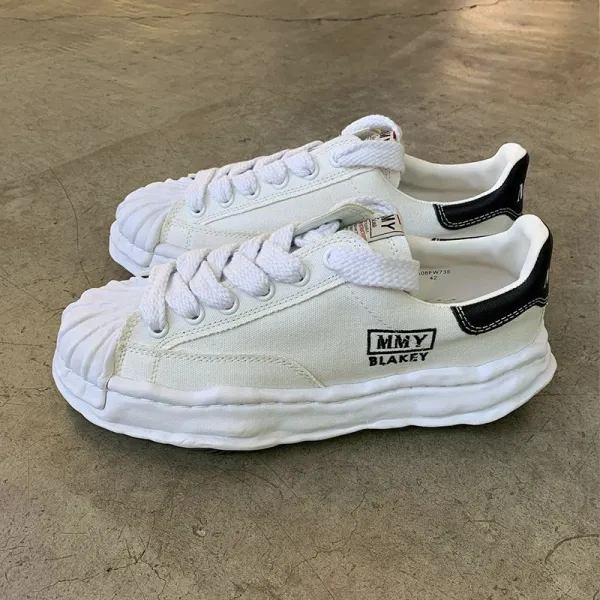 MMY Blakey White Canvas Sneakers - 1