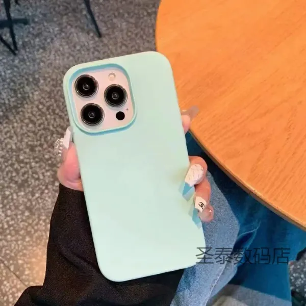 Generic Matte Mint Green Phone Case for iPhone 13/14 Pro Max - 1