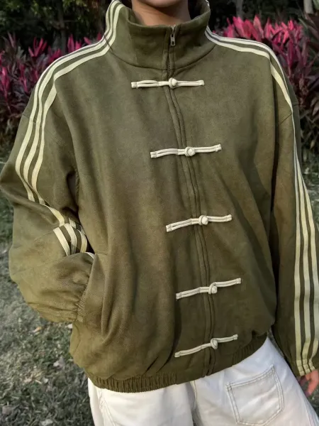 Adidas Originals × Chinese Heritage Jacket Army Green Outerwear - 1