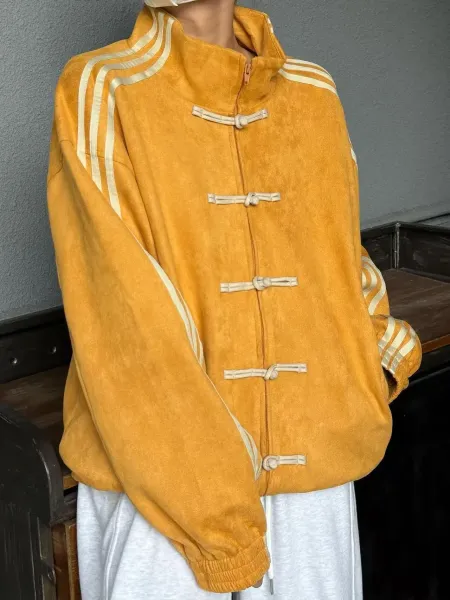 Custom中式盘扣运动风外套 Light Blue Track Jacket - 26