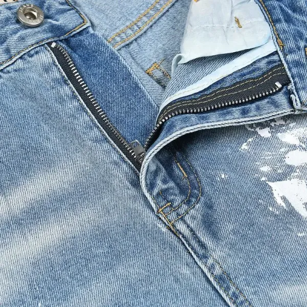 Off-White Paint-Splatter Patchwork Jeans - 7