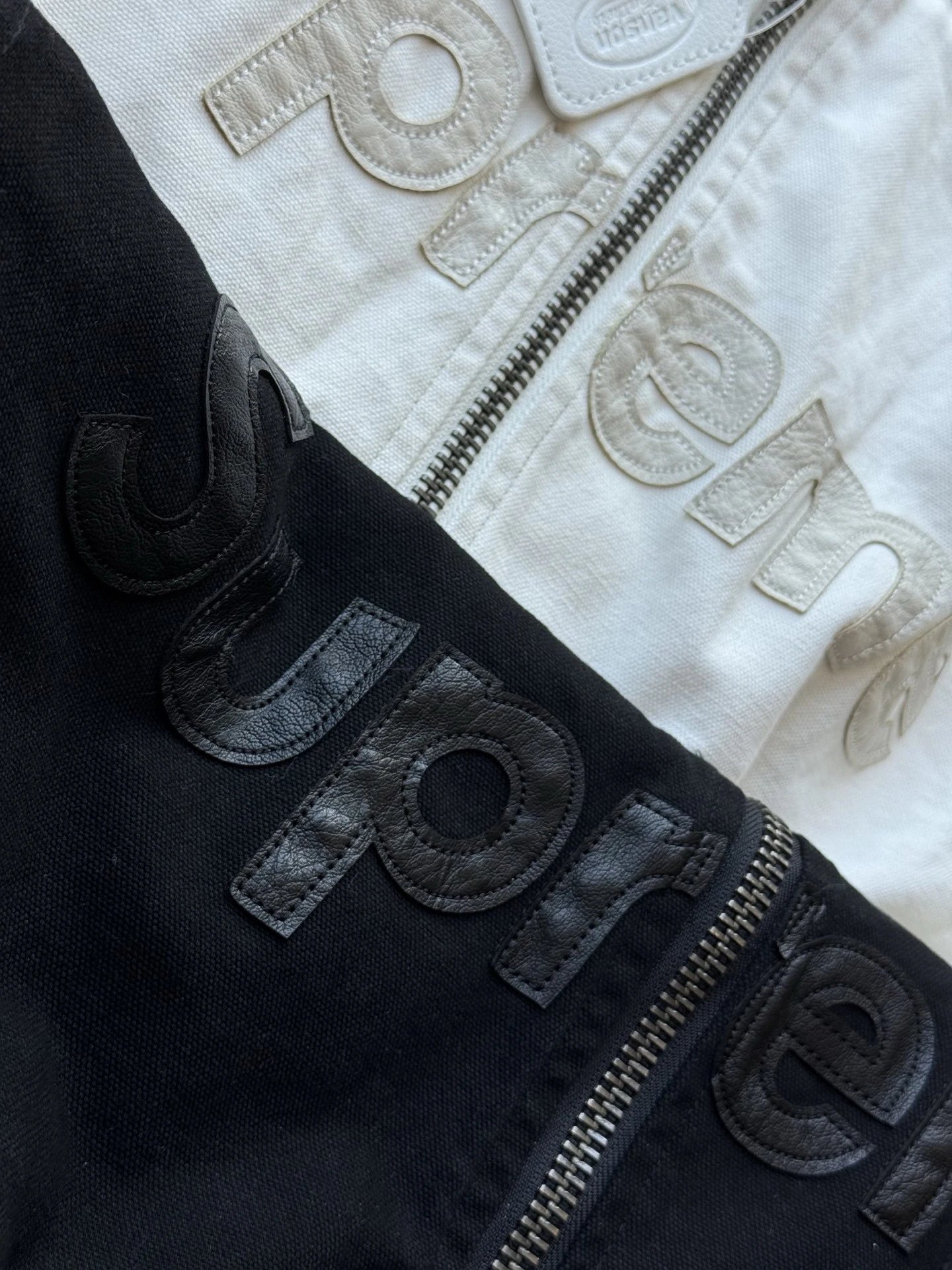 Supreme x Cordura Black Embossed Logo Motorcycle Jacket - 35