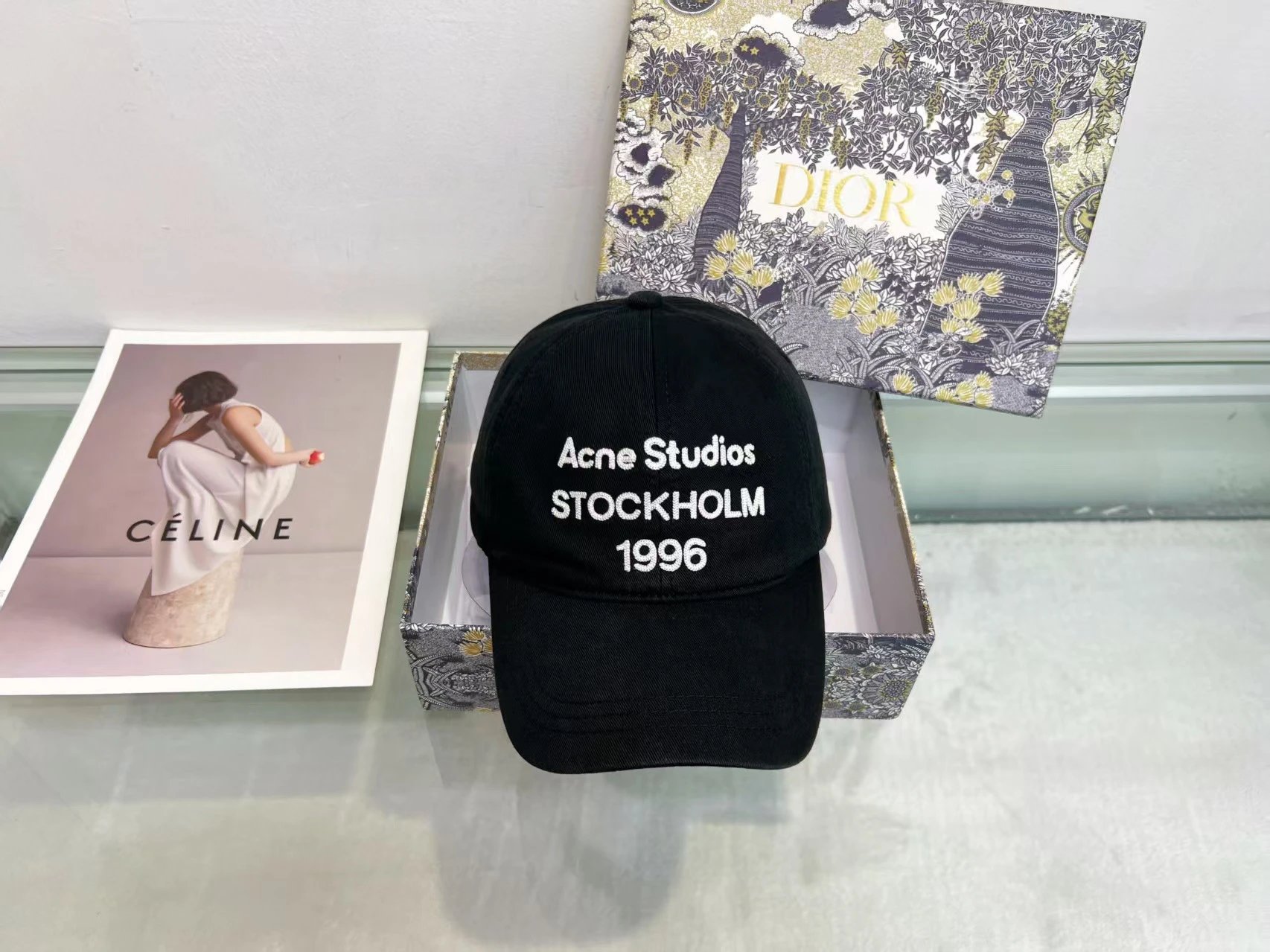 Acne Studios Stockholm 1996 Black Baseball Cap - 1
