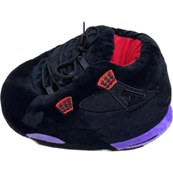 Air Jordan 6 Retro Black/Red/Purple Slippers - 1