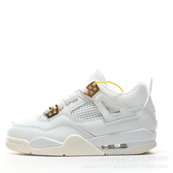 Air Jordan 4 White Gold Sneakers - 1