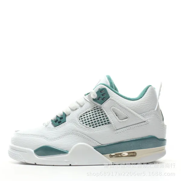 Air Jordan 4 Retro White Mint Green Sneakers - 1