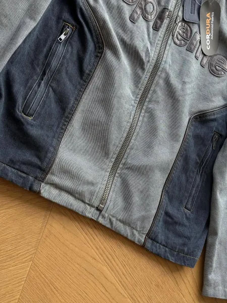 Supreme x Cordura Black Embossed Logo Motorcycle Jacket - 30