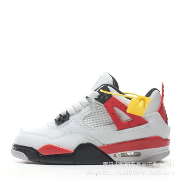 Air Jordan 4 Retro Off-White 'University Red' Sneakers - 1