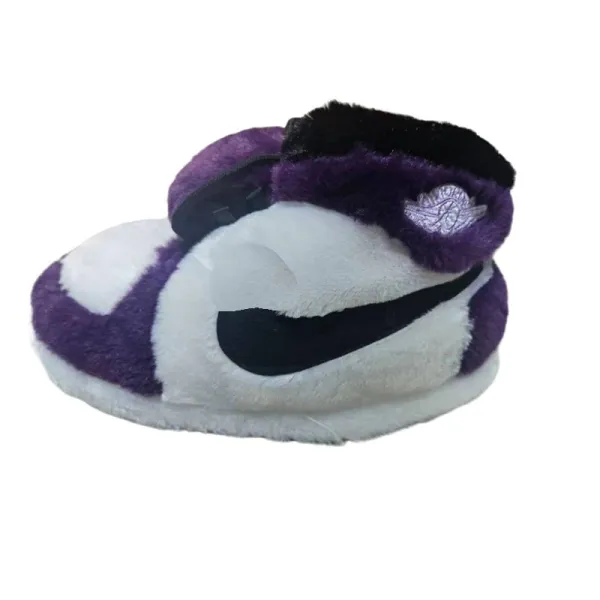 Air Jordan 1 Mid Purple Fuzzy Slippers - 1
