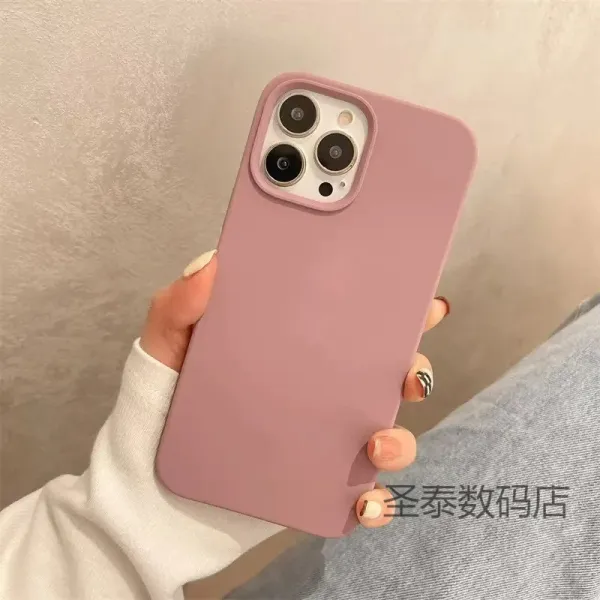 Generic Matte Pink Phone Case for iPhone 13/14 Pro Max - 1
