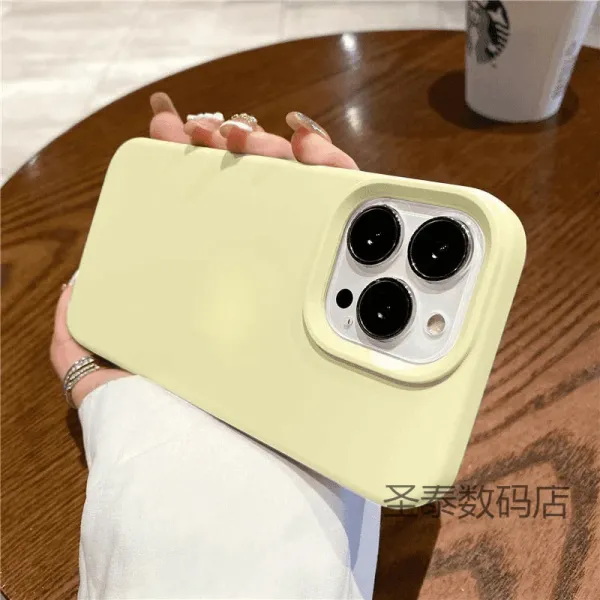 Generic Matte Pastel Yellow Phone Case for iPhone Pro - 1