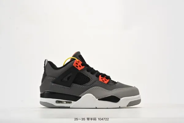 Air Jordan 4 Retro Cool Gray Orange Sneakers - 1
