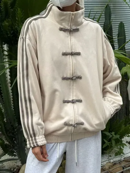 Custom中式盘扣运动风外套 Light Blue Track Jacket - 30