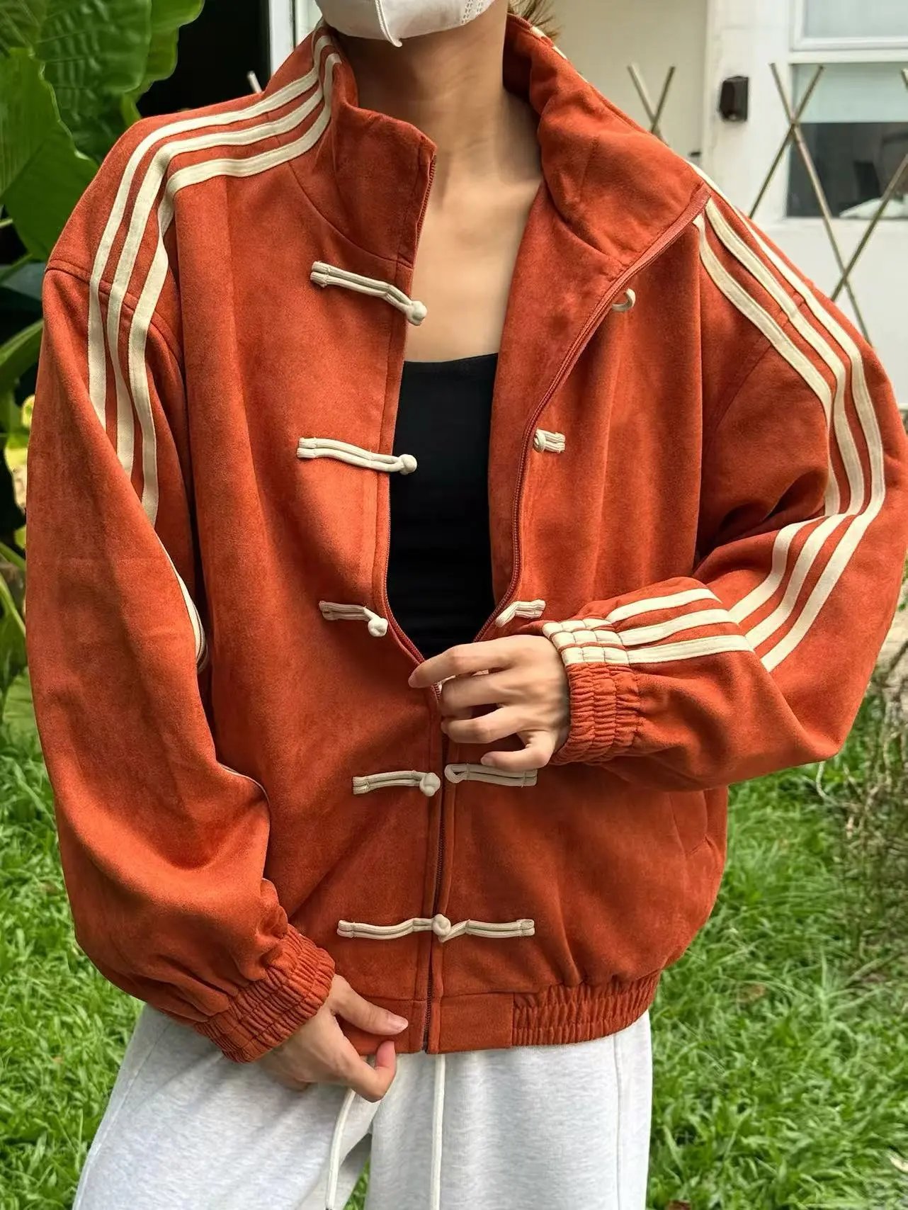 Custom中式盘扣运动风外套 Light Blue Track Jacket - 39