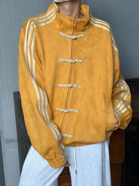 Custom中式盘扣运动风外套 Light Blue Track Jacket - 24