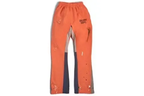 Gallery Dept. Distressed Orange Sweatpants - 1
