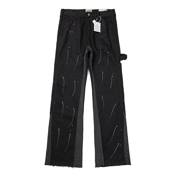 Gallery Dept. Paint Splatter Wide-Leg Pants Black - 1