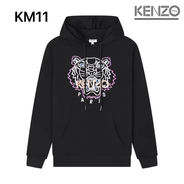 Kenzo Tiger Embroidered Black Hoodie - 19