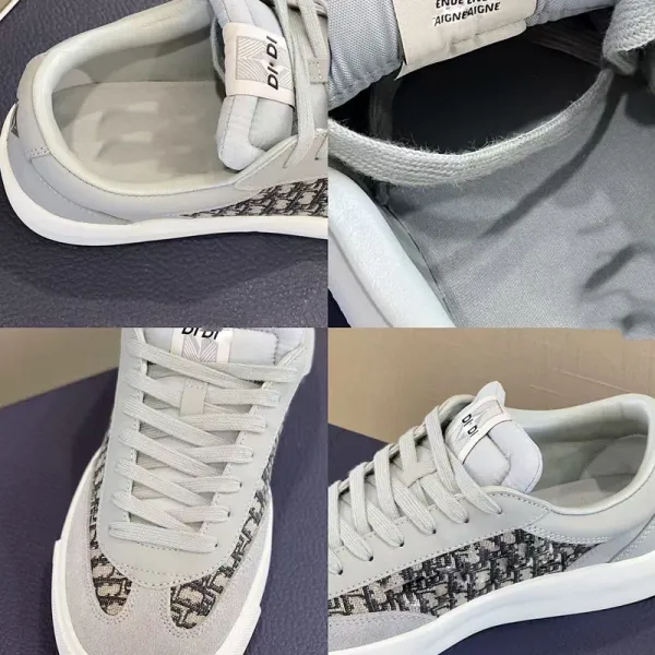 Dior B23 Oblique Gray Suede Sneakers - 5
