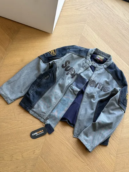 Supreme x Vanson Leathers Cordura Denim Motorcycle Jacket - 1