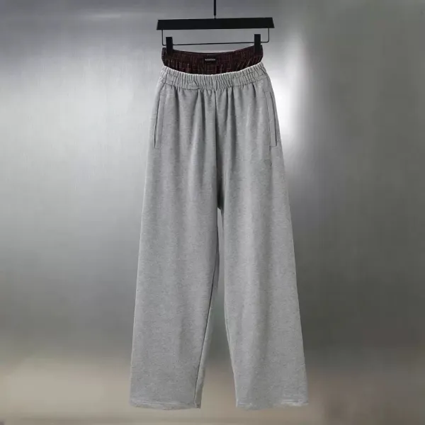 Balenciaga Wide-Leg Sweatpants Gray - 1