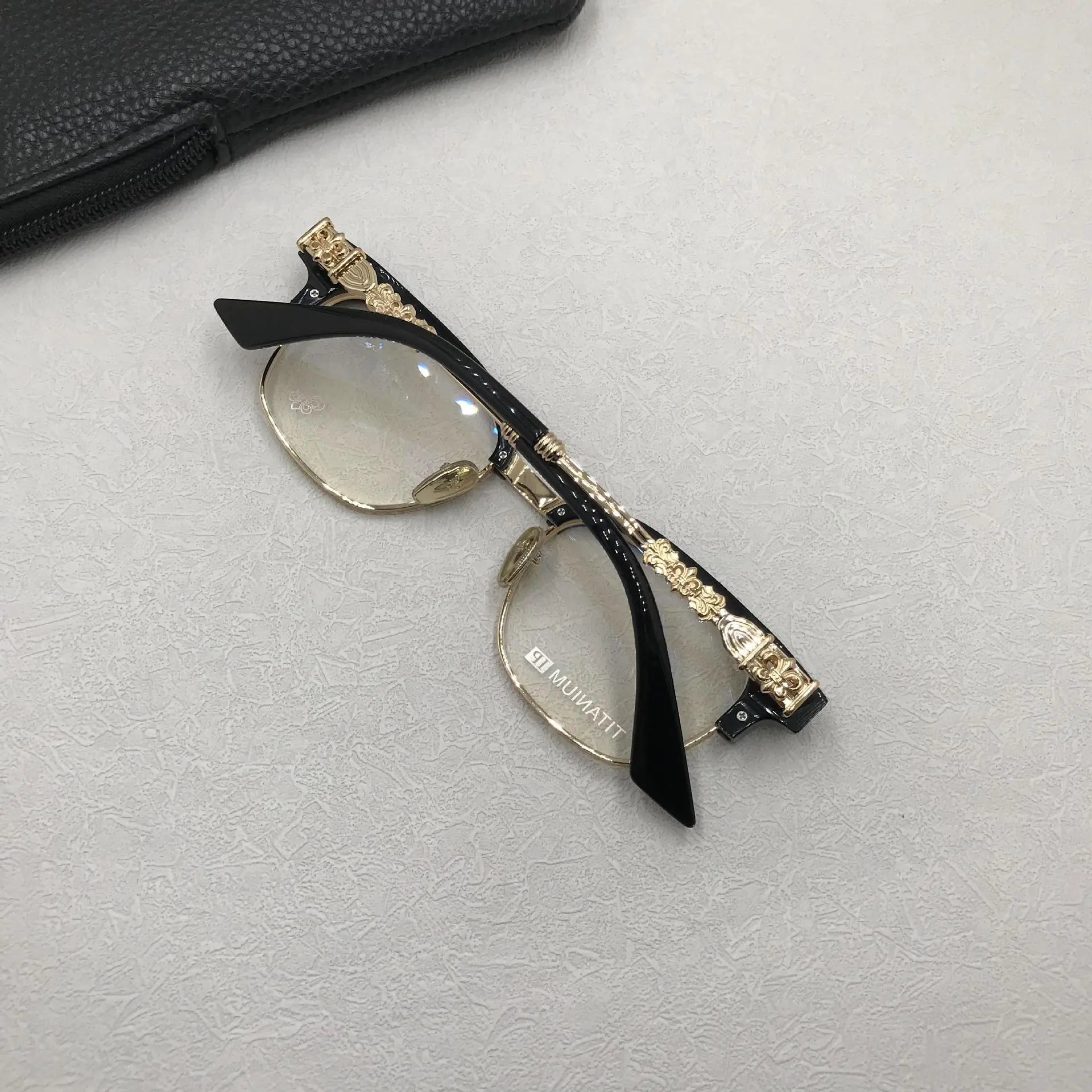 Chrome Hearts Optical Glasses Black Blue Titanium Frame Eyewear - 4