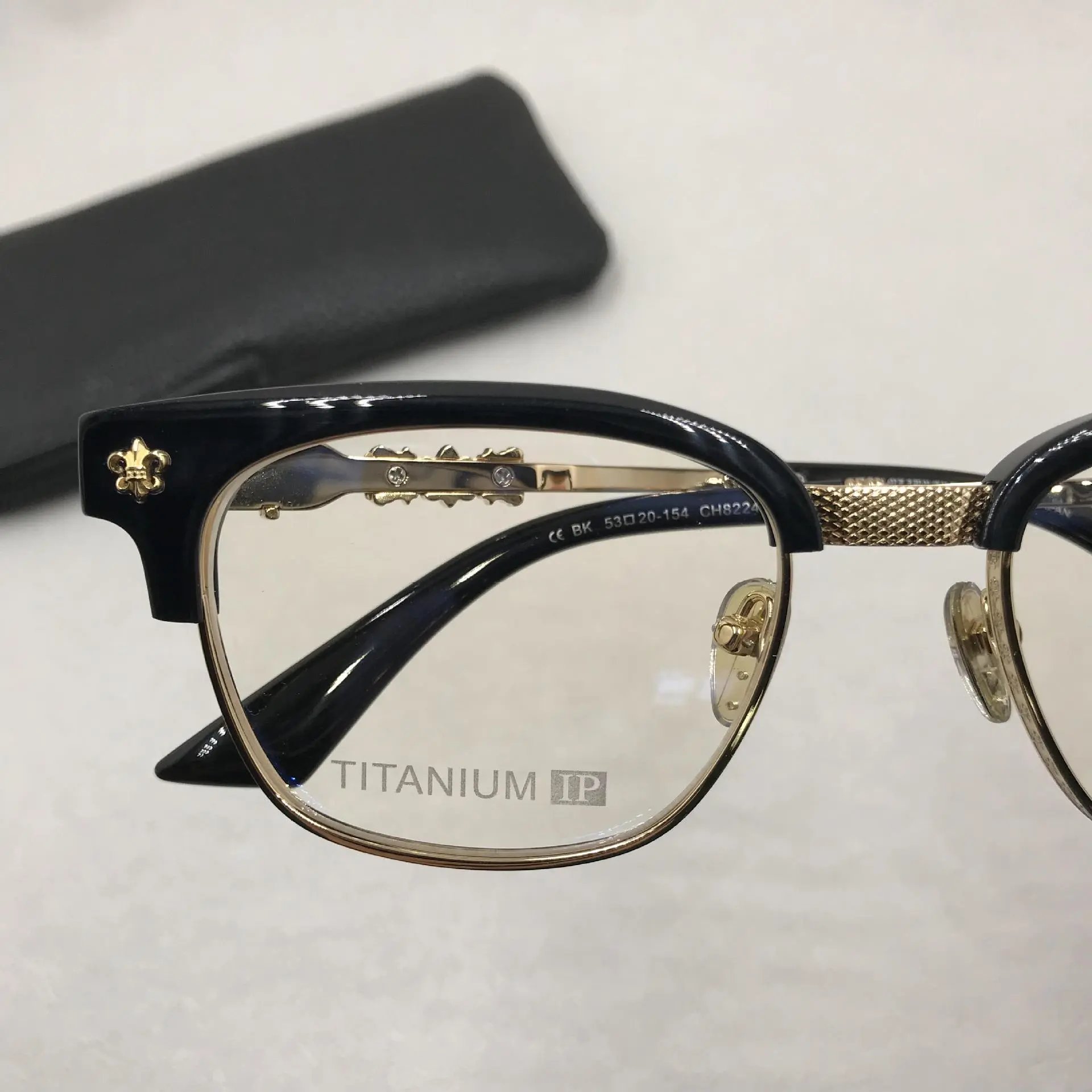 Chrome Hearts Optical Glasses Black Blue Titanium Frame Eyewear - 8