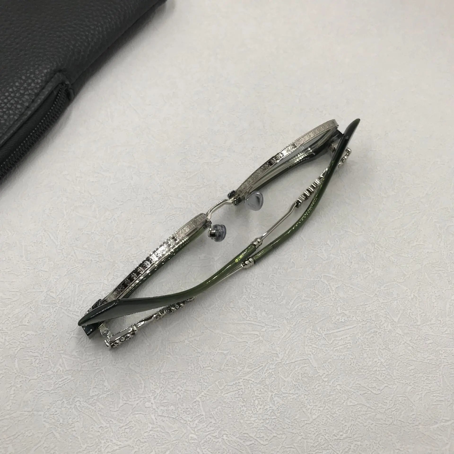 Chrome Hearts Optical Glasses Black Blue Titanium Frame Eyewear - 20