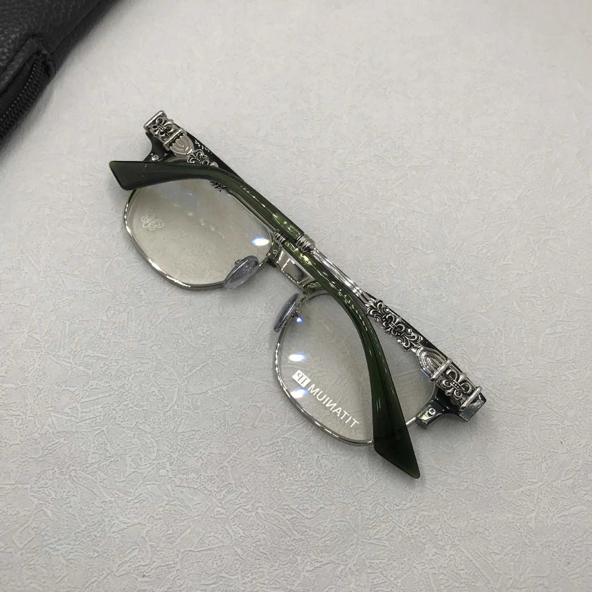 Chrome Hearts Optical Glasses Black Blue Titanium Frame Eyewear - 21