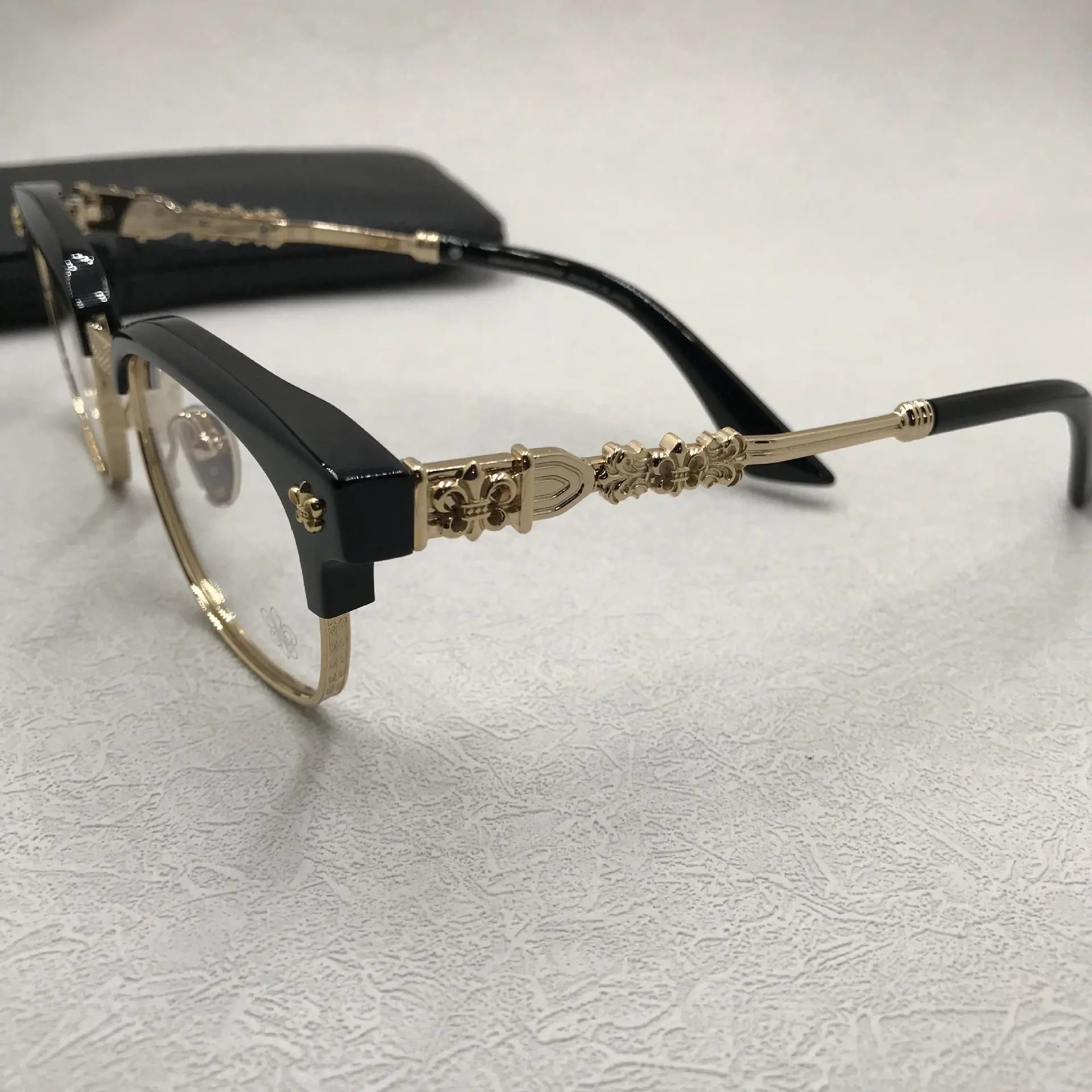 Chrome Hearts Optical Glasses Black Blue Titanium Frame Eyewear - 5