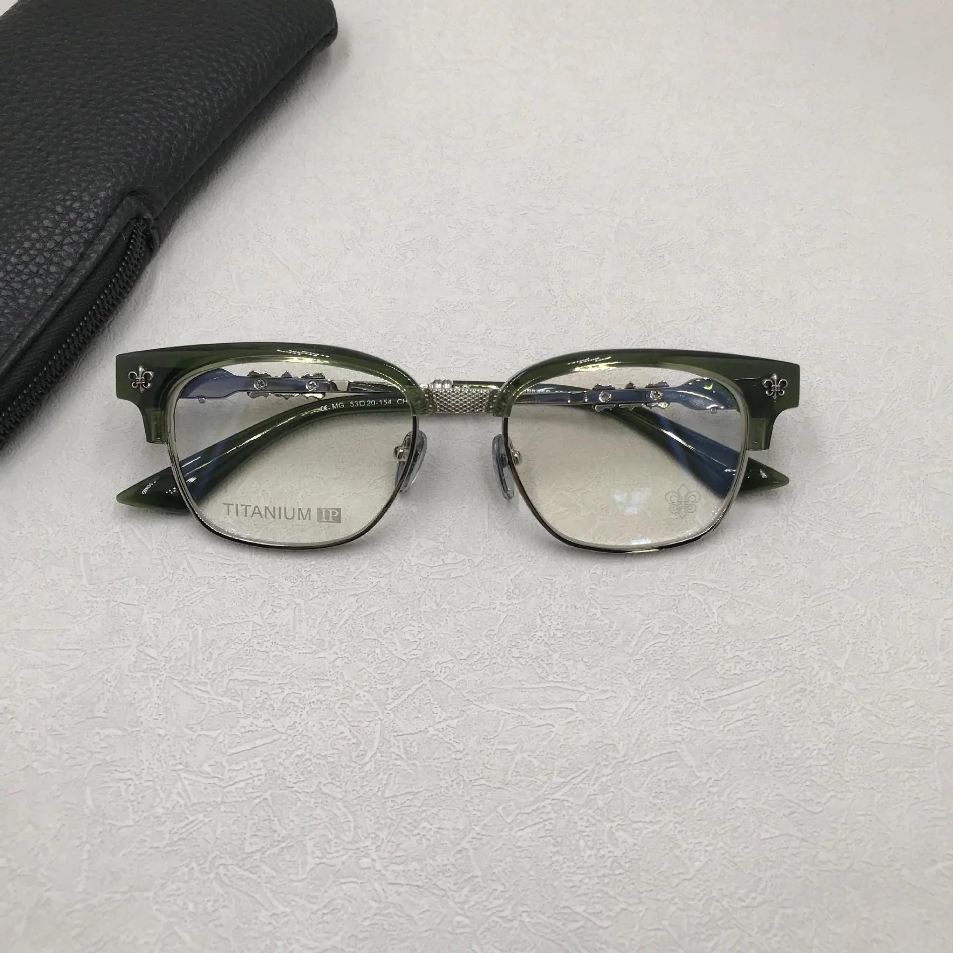 Chrome Hearts Optical Glasses Black Blue Titanium Frame Eyewear - 19