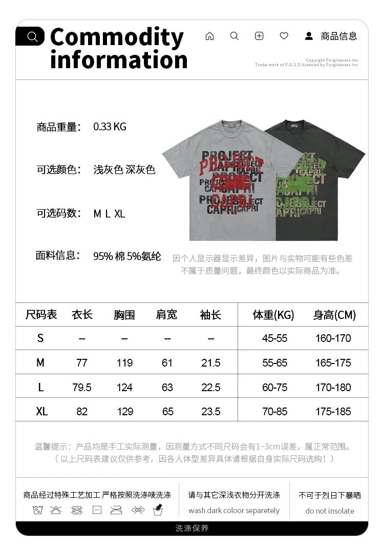 Carhartt Gray Project Capital Oversized Graphic T-Shirt